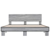 Graues Bettgestell Natu 150x200cm (Holz und Metall)
