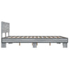 Graues Bettgestell Natu 150x200cm (Holz und Metall)