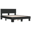 Schwarzes Bettgestell Natu 120x200cm (Holz und Metall)