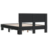 Schwarzes Bettgestell Natu 120x200cm (Holz und Metall)