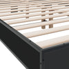 Schwarzes Bettgestell Natu 120x200cm (Holz und Metall)