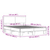 Schwarzes Bettgestell Natu 120x200cm (Holz und Metall)