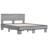 Graues Bettgestell Natu 120x200cm (Holz und Metall)