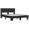 Schwarzes Bettgestell Natu 120x190cm (Holz und Metall)