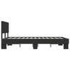 Schwarzes Bettgestell Natu 120x190cm (Holz und Metall)