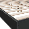 Schwarzes Bettgestell Natu 120x190cm (Holz und Metall)