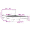 Schwarzes Bettgestell Natu 120x190cm (Holz und Metall)