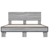 Graues Bettgestell Natu 135x190cm (Holz und Metall)