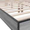 Graues Bettgestell Natu 135x190cm (Holz und Metall)