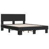 Schwarzes Bettgestell Natu 140x190cm (Holz und Metall)