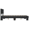 Schwarzes Bettgestell Natu 140x190cm (Holz und Metall)