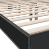 Schwarzes Bettgestell Natu 140x190cm (Holz und Metall)