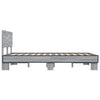 Graues Bettgestell Natu 140x190cm (Holz und Metall)