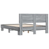 Graues Bettgestell Natu 140x190cm (Holz und Metall)