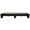 Schwarzes Bettgestell Ladislau 200x200cm (Holz und Metall)