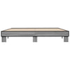 Graues Bettgestell Ladislau 200x200cm (Holz und Metall)