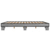 Graues Bettgestell Ladislau 200x200cm (Holz und Metall)