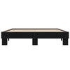 Schwarzes Bettgestell Ladislaus 150x200cm (Holz und Metall)