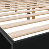 Schwarzes Bettgestell Ladislaus 150x200cm (Holz und Metall)
