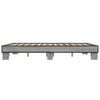 Bettgestell Ladislau 150x200cm, Grau (Holz und Metall)