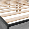Bettgestell Ladislau 150x200cm, Grau (Holz und Metall)