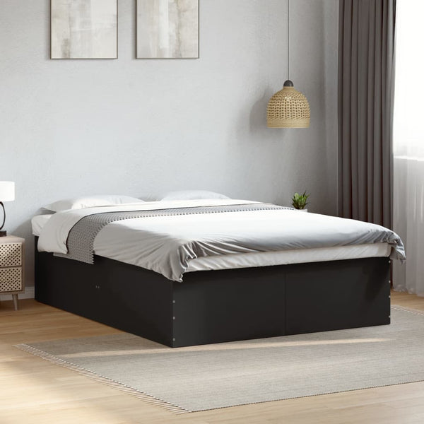 160x200cm schwarzes Holzbettgestell Hegedus