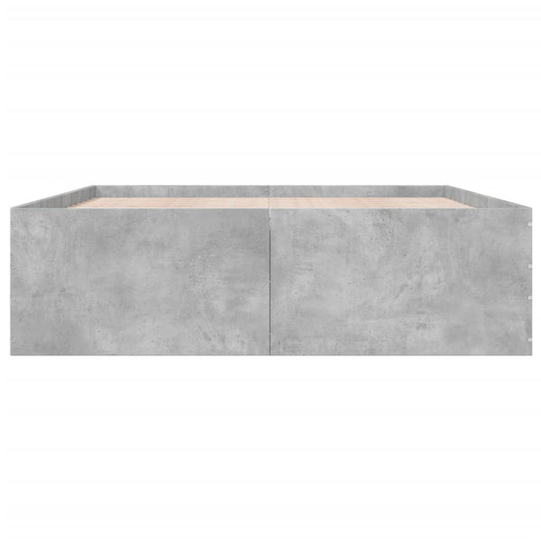 Bettgestell Hegedus 160x200cm betongrau (Holz)