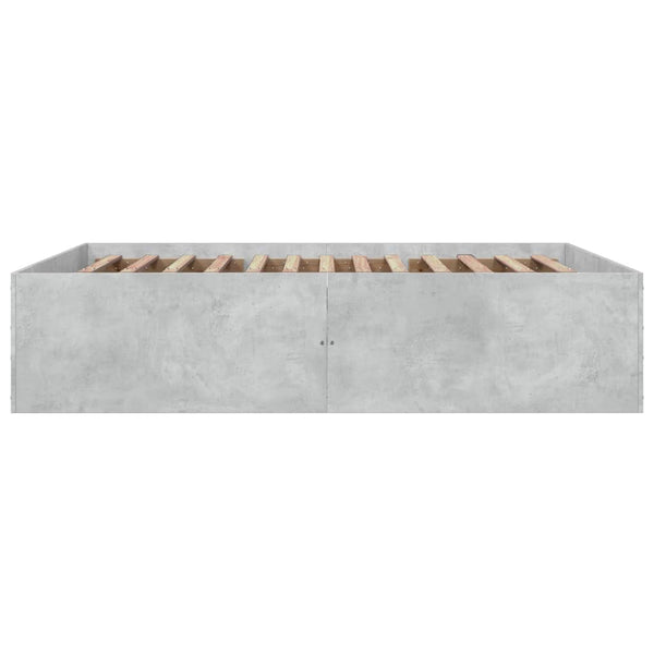 Bettgestell Hegedus 160x200cm betongrau (Holz)
