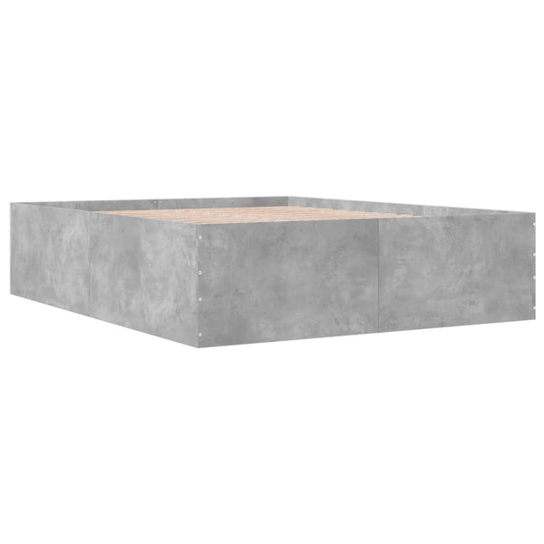 Bettgestell Hegedus 160x200cm betongrau (Holz)