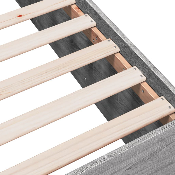 Graues Bettgestell 160x200cm Hegedus (Holz)