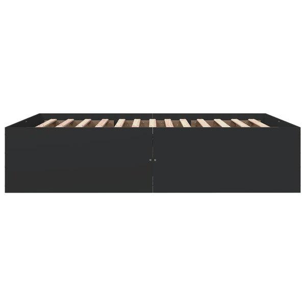 150x200cm schwarzes Holzbettgestell Hegedus