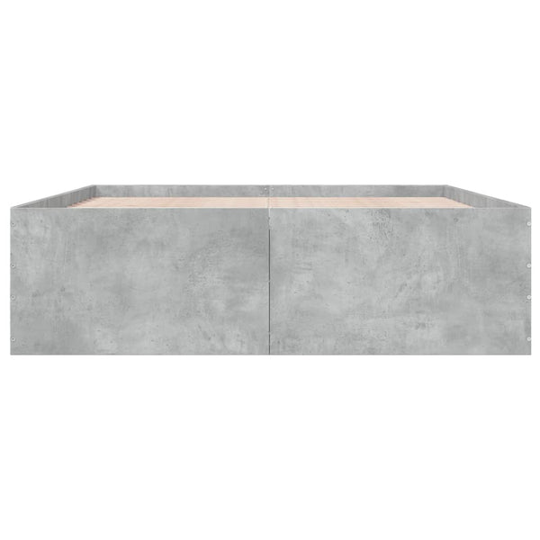 Bettgestell Hegedus 150x200cm, betongrau (Holz)