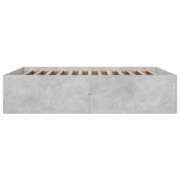 Bettgestell Hegedus 150x200cm, betongrau (Holz)