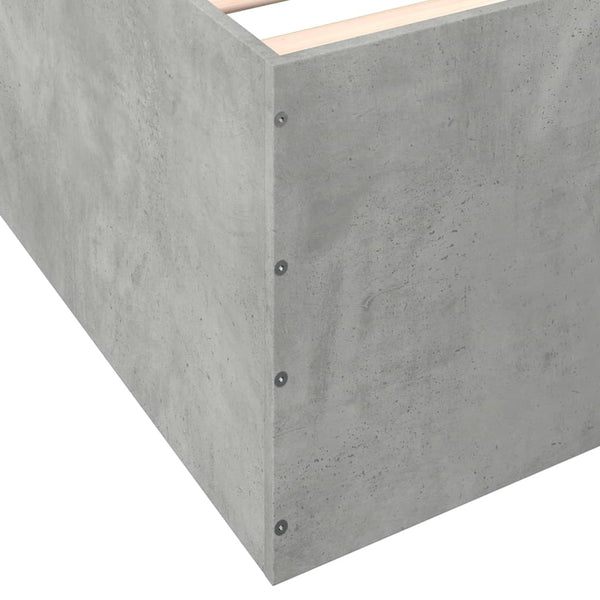 Bettgestell Hegedus 150x200cm, betongrau (Holz)