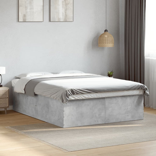Bettgestell Hegedus 150x200cm, betongrau (Holz)