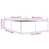 Bettrahmen Hegedus 120x200cm Raucheiche (Holz)