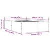 Bettrahmen Hegedus 120x200cm grau (Holz)