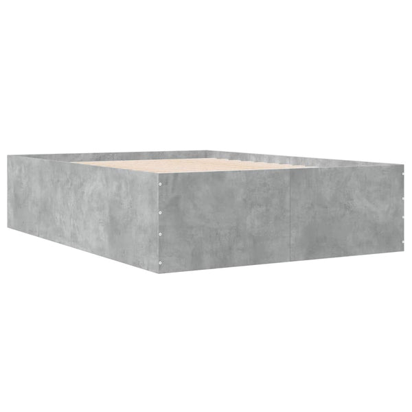Bettrahmen Hegedus 135x190cm Holz betongrau