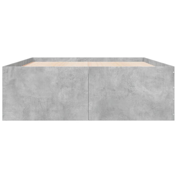 Bettrahmen Hegedus 135x190cm Holz betongrau