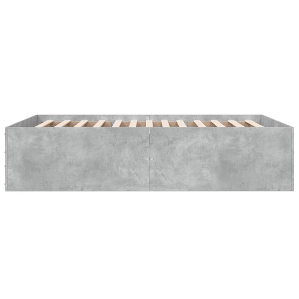 Bettrahmen Hegedus 135x190cm Holz betongrau