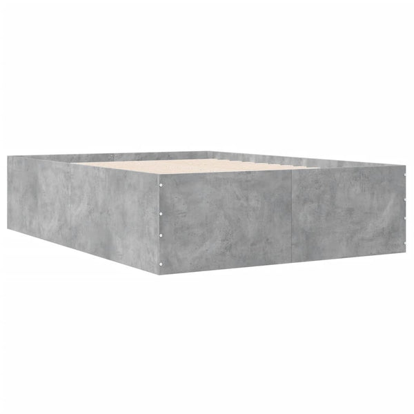 Bettrahmen Hegedus 135x190cm Holz betongrau