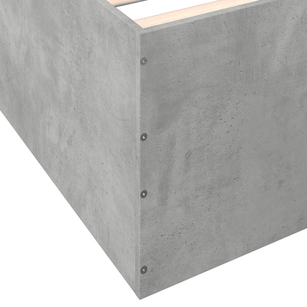 Bettrahmen Hegedus 135x190cm Holz betongrau