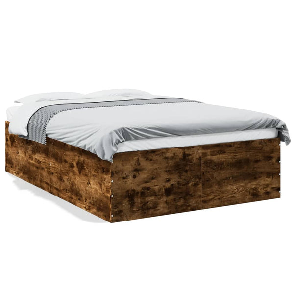Bettrahmen Hegedus 135x190cm aus Raucheiche (Holz)