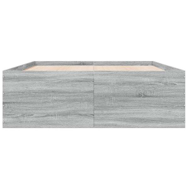 135x190cm graues Bettgestell Hegedus (Holz)