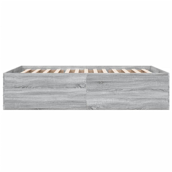 135x190cm graues Bettgestell Hegedus (Holz)