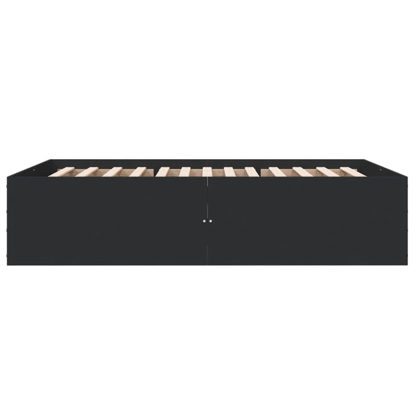 Holzbettgestell Hegedus 120x190cm in Schwarz