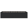 Bettgestell Hegedus 100x200cm schwarz (Holz)