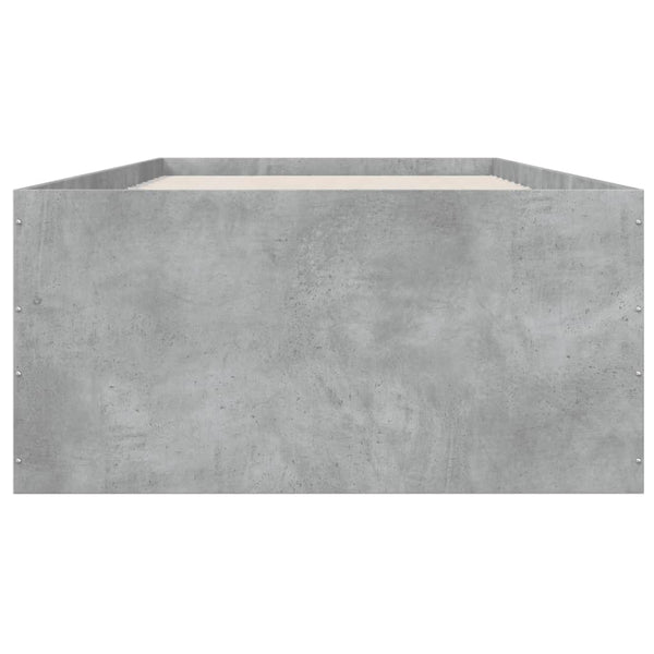 100x200cm Bettgestell Hegedus (Holz, betongrau)