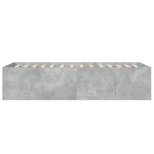100x200cm Bettgestell Hegedus (Holz, betongrau)