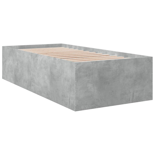 100x200cm Bettgestell Hegedus (Holz, betongrau)
